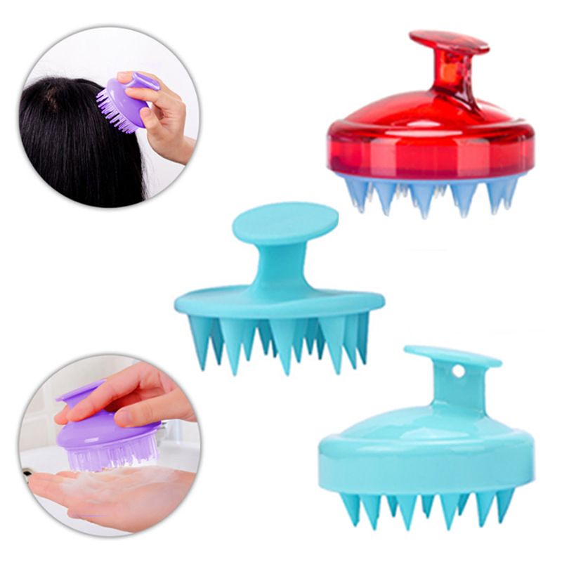 Silicone Hair Brush Shampoo Scalp Brush Comb Head Spa Slimming Massage