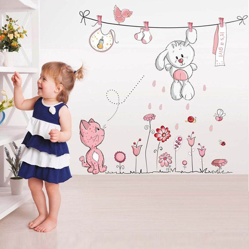 Acheter Lapin Rose Chat De Bande Dessinee De Mur De Fleur Autocollant Pour Bebe Filles Chambres Denfants Decoration Dinterieur Teddy Bear Umbrella Classe Stickers Muraux De 3 33 Du Cnshoppingmall06 Fr Dhgate Com Acheter Lapin Rose Chat De Bande Dessinee De Mur De Fleur Autocollant Pour Bebe Filles Chambres Denfants Decoration Dinterieur Teddy Bear Umbrella Classe Stickers Muraux De 3 33 Du Cnshoppingmall06 Fr Dhgate Com