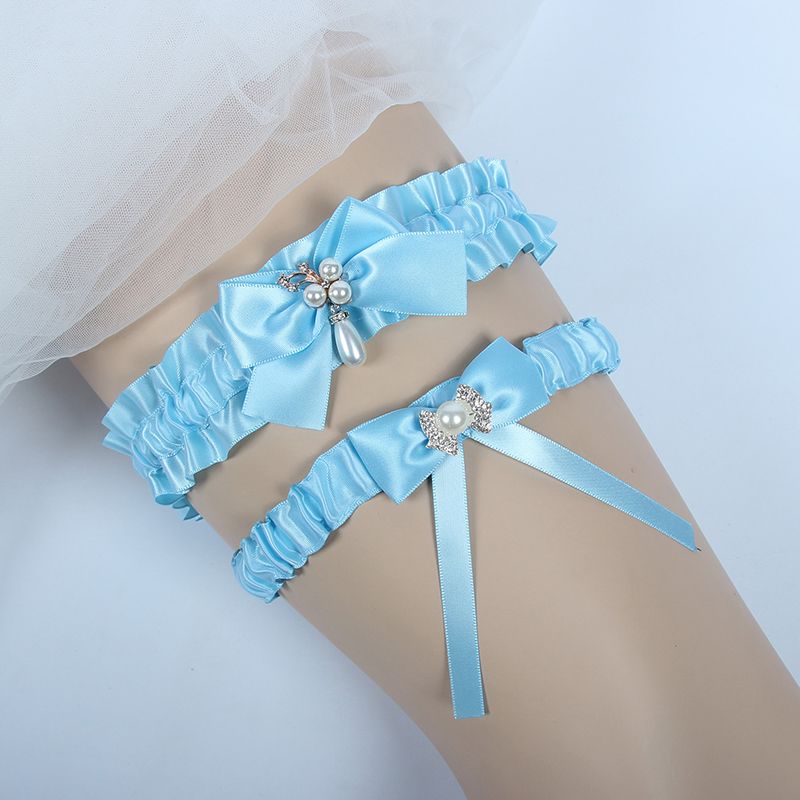 Blue Wedding Garters For Bride Bridal Garter Set With Rhinestones Toss Away And Keep One Leg Garter Belt Set Something Blue Wedding Garters Blue Wedding Garters Lace From Merryjuly 8 05 Dhgate Com