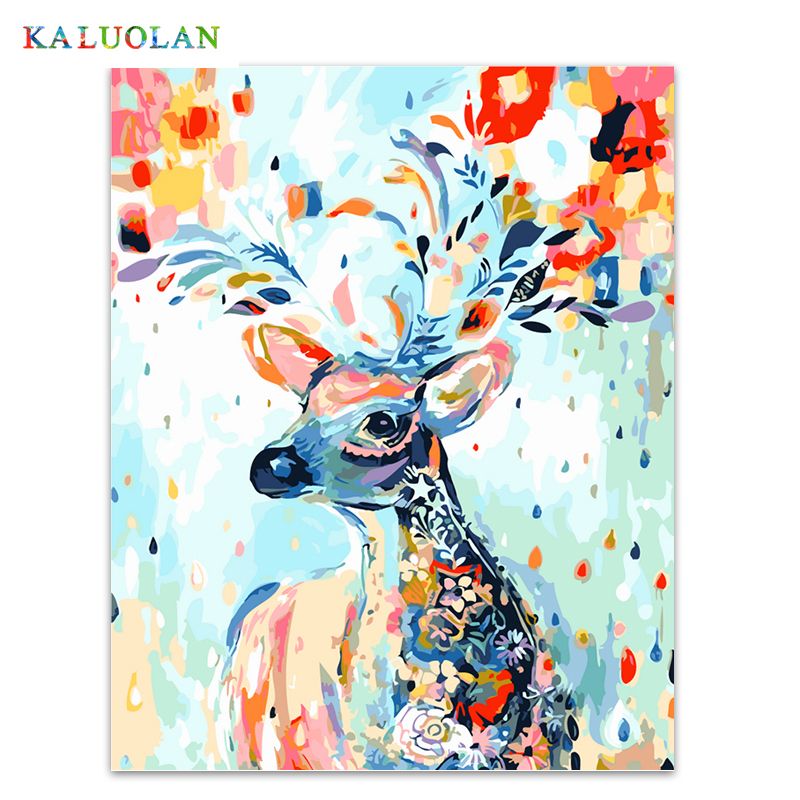 Satin Al Sayilar El Boyali Cercevesiz Resimleri Boyama Tuval