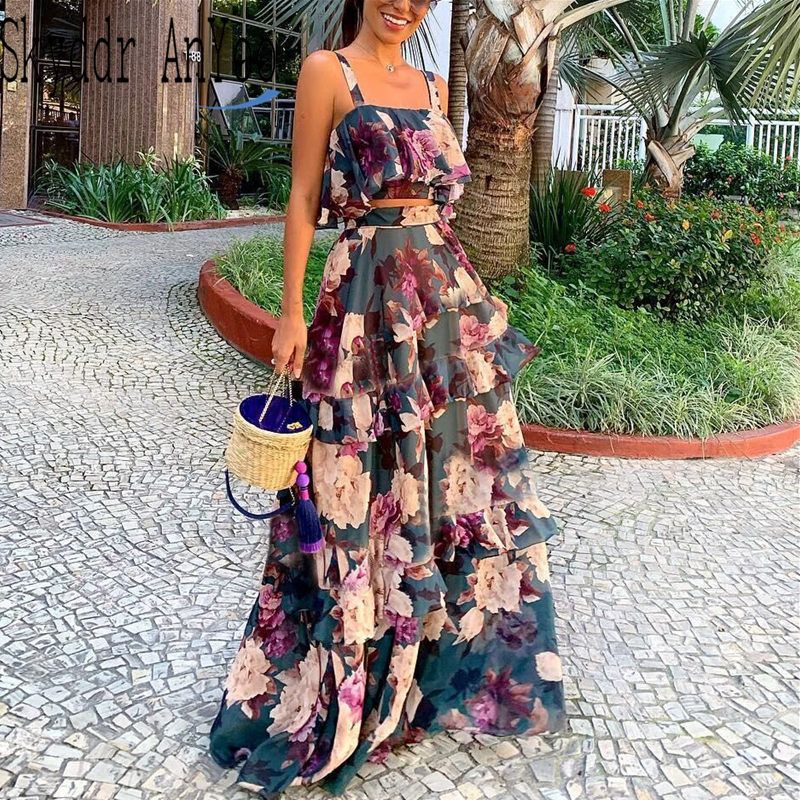 2 piece maxi skirt and top