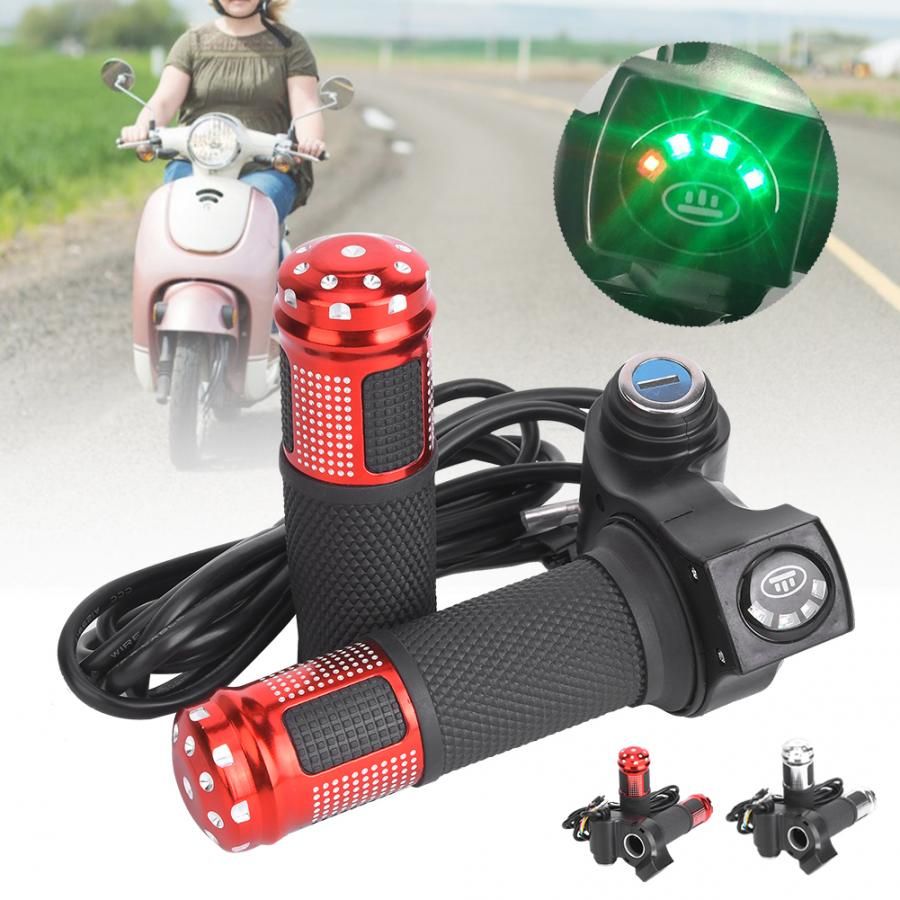 1 Pair Durable LED Voltage Display Twist Throttle Tools for 12-99V Ebike Scooter