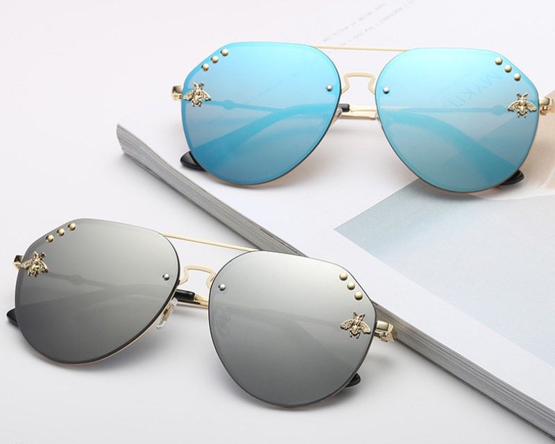 Vintage Round Sunglasses Women Ocean Color Lens Mirror Vintage Round Sunglasses Women Ocean