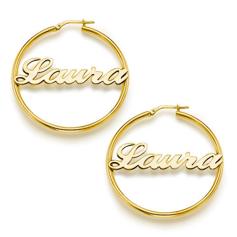 2020 Custom Personalized Name Hoop Earrings For Women Gifts Nameplate Hoops & Stud Earring 