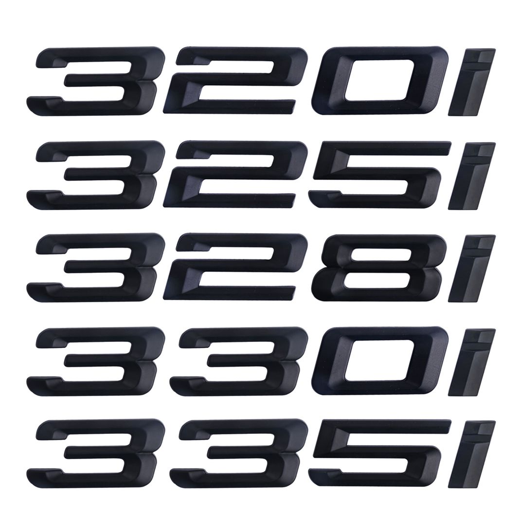 328i Black 320i 325i 328i 330i 335i Symbol Emblem Sticker Badges for Trunk Tailgate Bumper Decoration