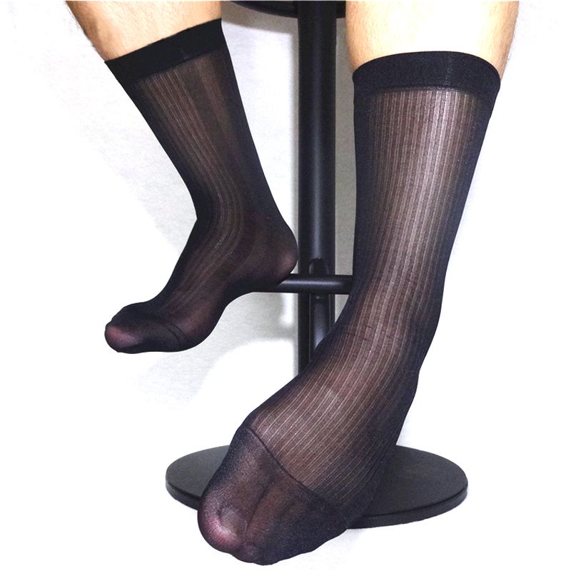 2021 High Quality New MenS Sheer Silky Soft Nylon Sock