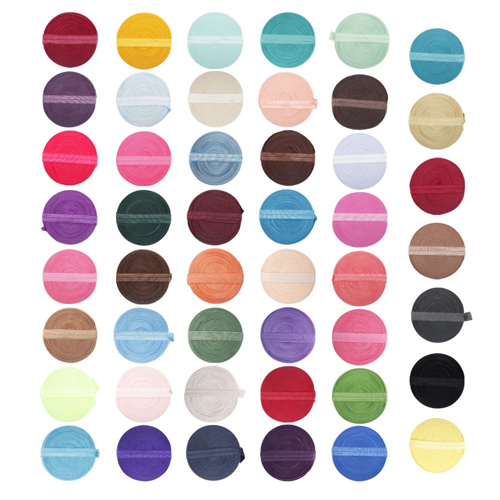 50y Bag 15mm Wholesale Elastic Band Colorful Polyester Ribbon Handmade Craft Material Diy Dolls Clothes Basic Accessories Personalized Printed Ribbon Berwick Offray