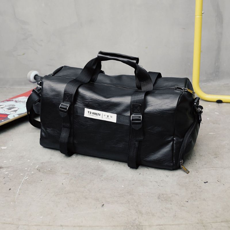 Fashion Mens Black Large Travel Gym Bag Weekend Overnight Duffle Bag Handbag