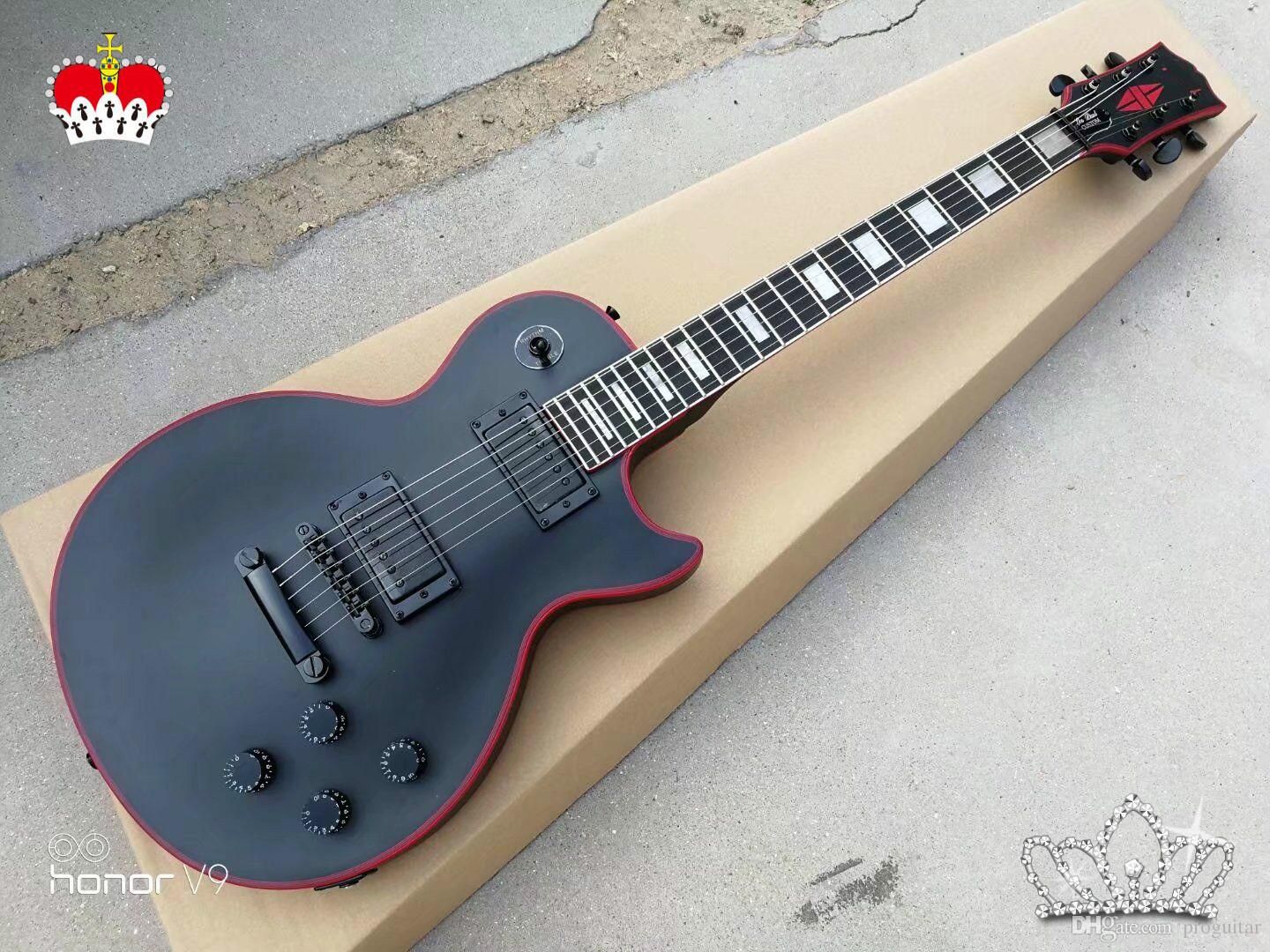 Compra La Fábrica Wholesale GYLP 3028 Incrustación De Color Negro Mate  Negro Perla De Hardware Palisandro Guitarra Eléctrica De LP, Shippinge  Gratuito Barato | Entrega Rápida Y Calidad | Es.Dhgate
