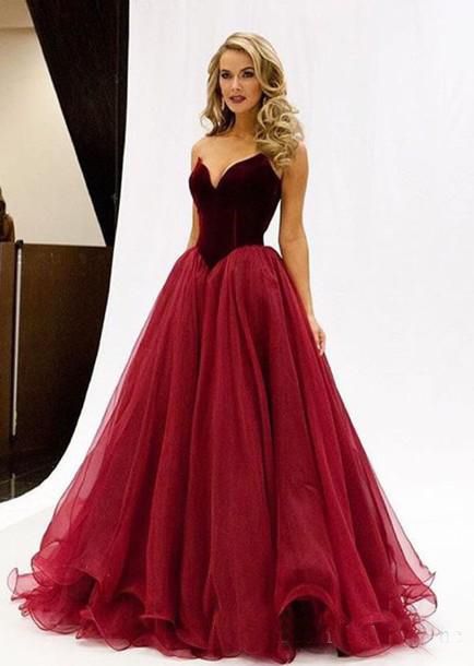 burgundy princess dress