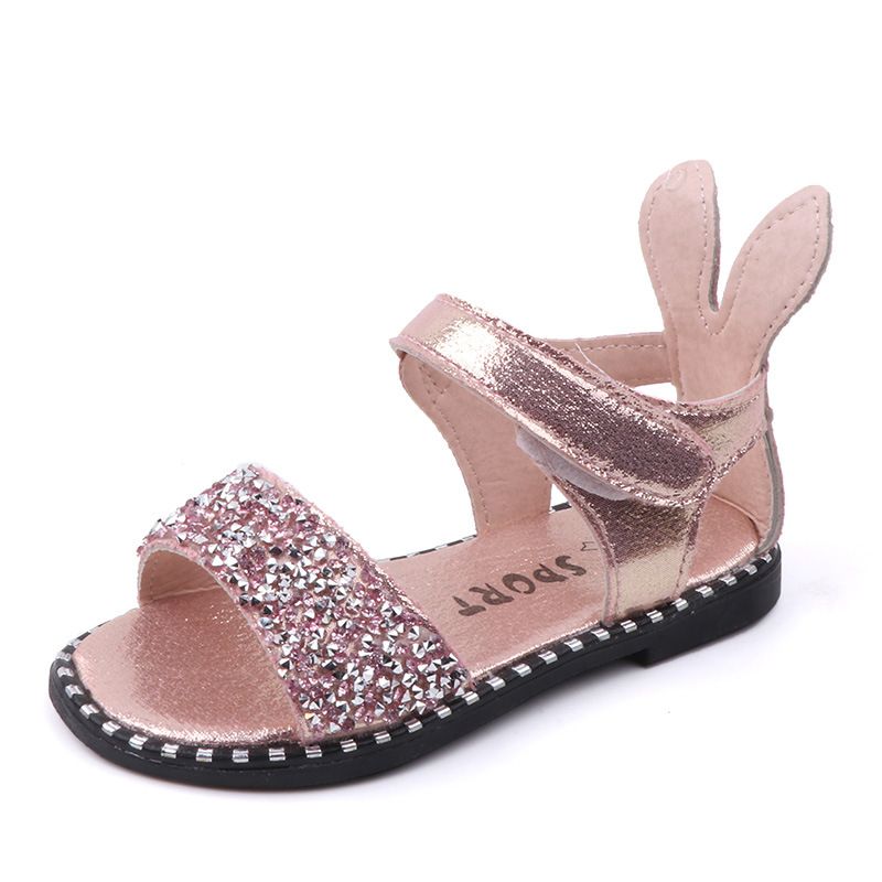 F1rst Rate Toddler Girls Flower Open Toe Strap Sandals Summer Flat Princess Shoes