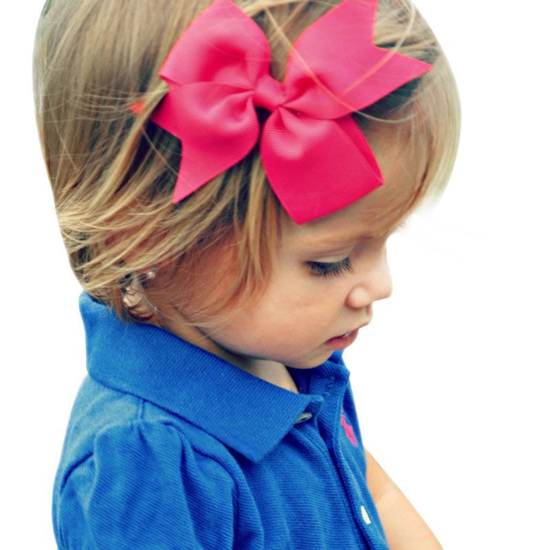 11cm Children Cheer Bow Baby Solid Ribbon Bows With Alligator Clip