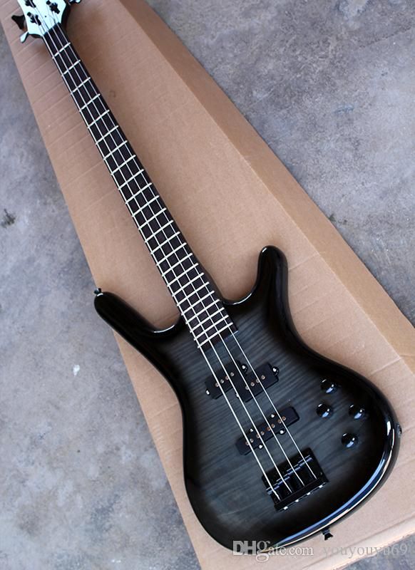 Custom Factory Wholesale Discount Price, 4 String Electric Bass Guitar And Rose Wood Neck, Beige