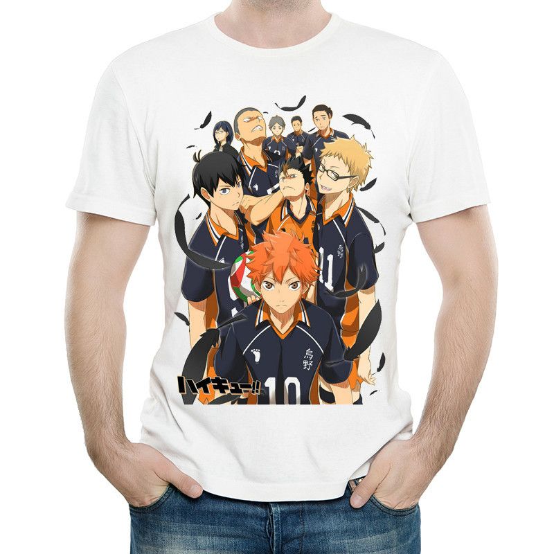 Polera Blanca Estampada Anime Haikyuu 11 Polera Blanca Estampada Anime Haikyuu 11