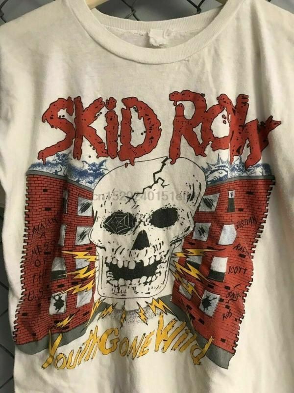 Shirts Vintage 80s Skid Row Band Mens 