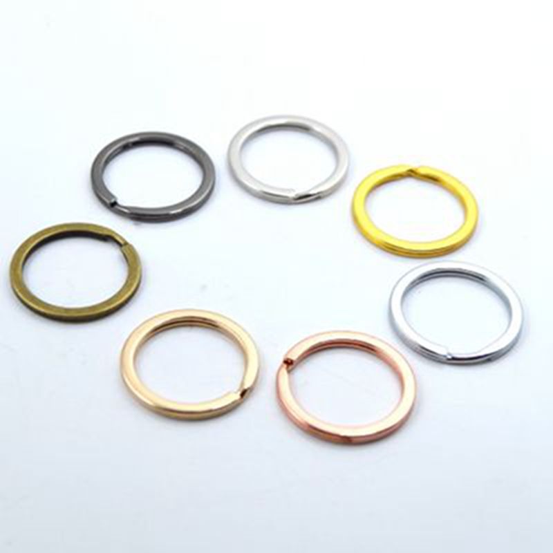 2020 Round Flat Keychain Ring Metal Split Keychain Rings For Car Home