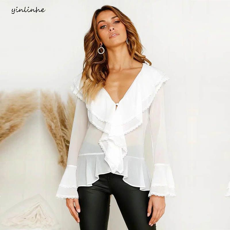 camisa gasa blanca mujer