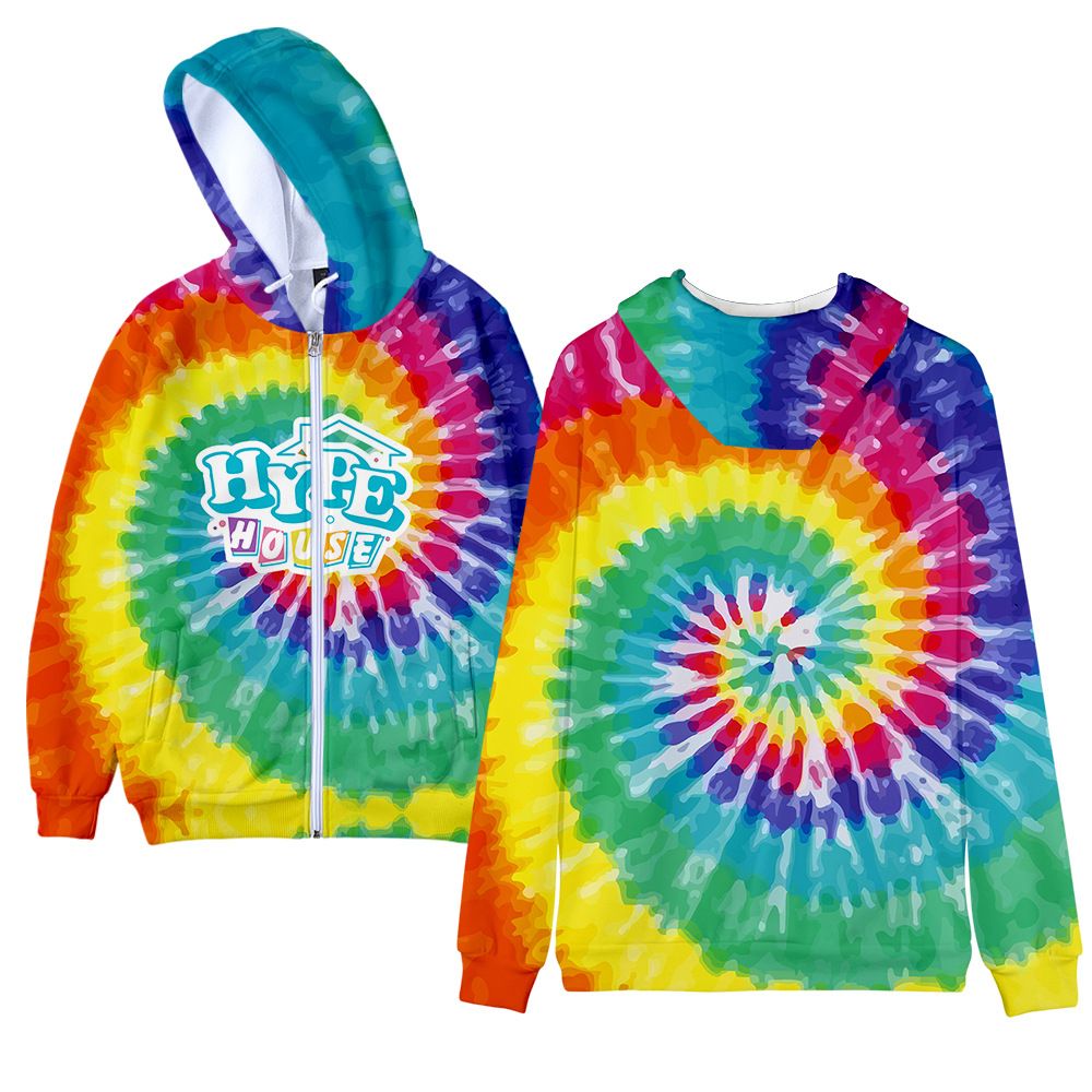 hype house tie dye moletom com capuz
