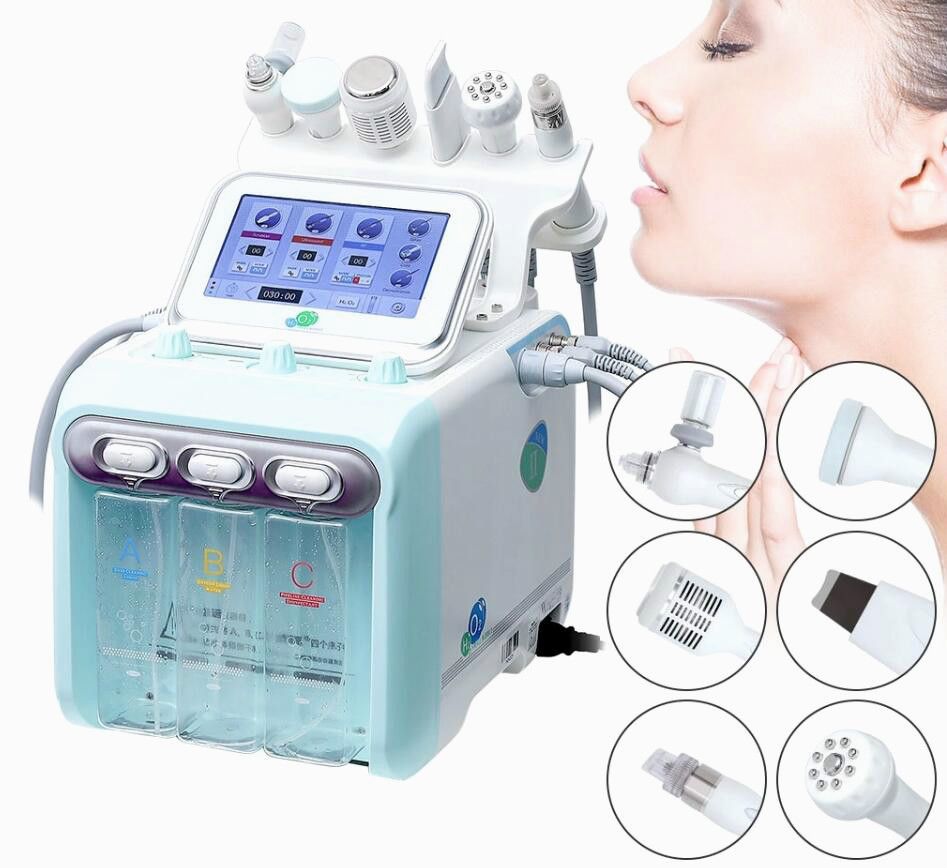 6 In 1 Hydro Water Diamond Peeling Machine H2 O2 Silk Spa Facial