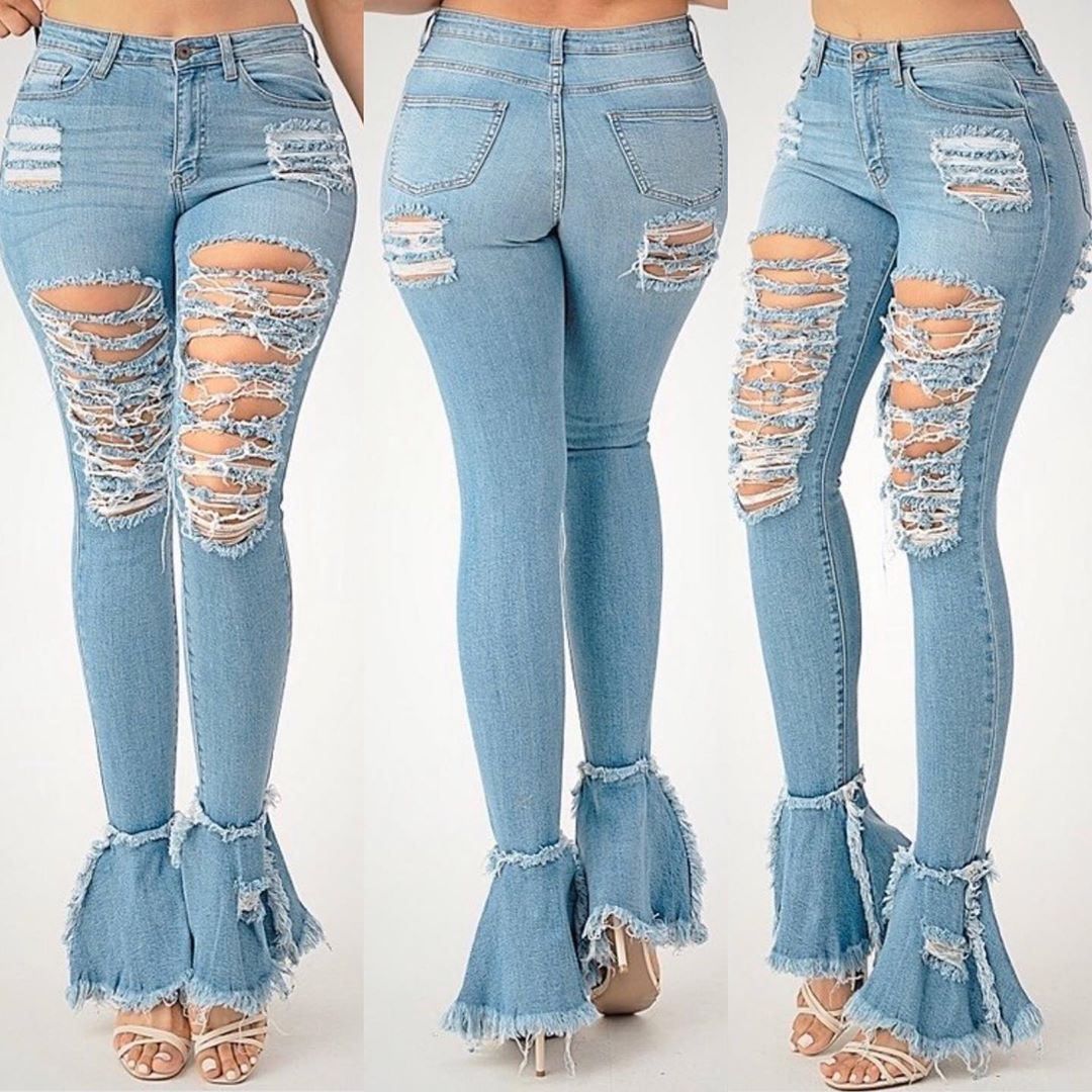 high waisted stretch flare jeans