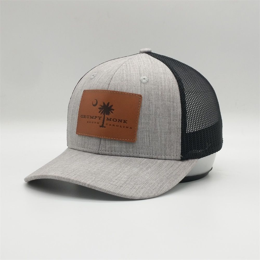 Leather Patch Fitted Baseball Hats 