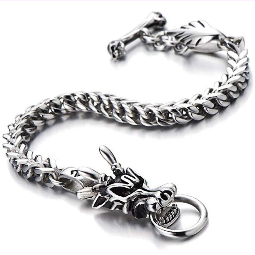 2020 Wholesale Stainless Steel Chinese Dragon Link Chain Bracelet For Stainless Steel Jewelry Wholesale China
