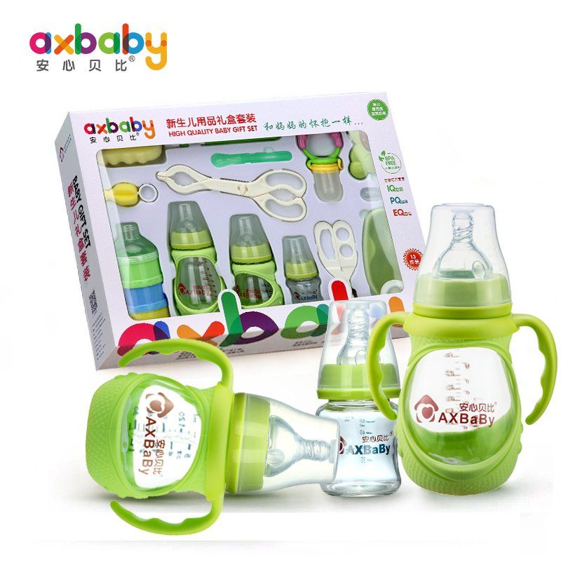 glass baby bottle set