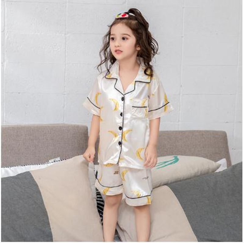Spring Summer Girls Boys Sleepwear Pajamas Clothing Set Kids Nightwear Clothes Children Boy Casual Silk Fabric Pajamas Fd5 Cute Kids Christmas Pajamas Girl Pajama Shorts From Zbd123 10 66 Dhgate Com