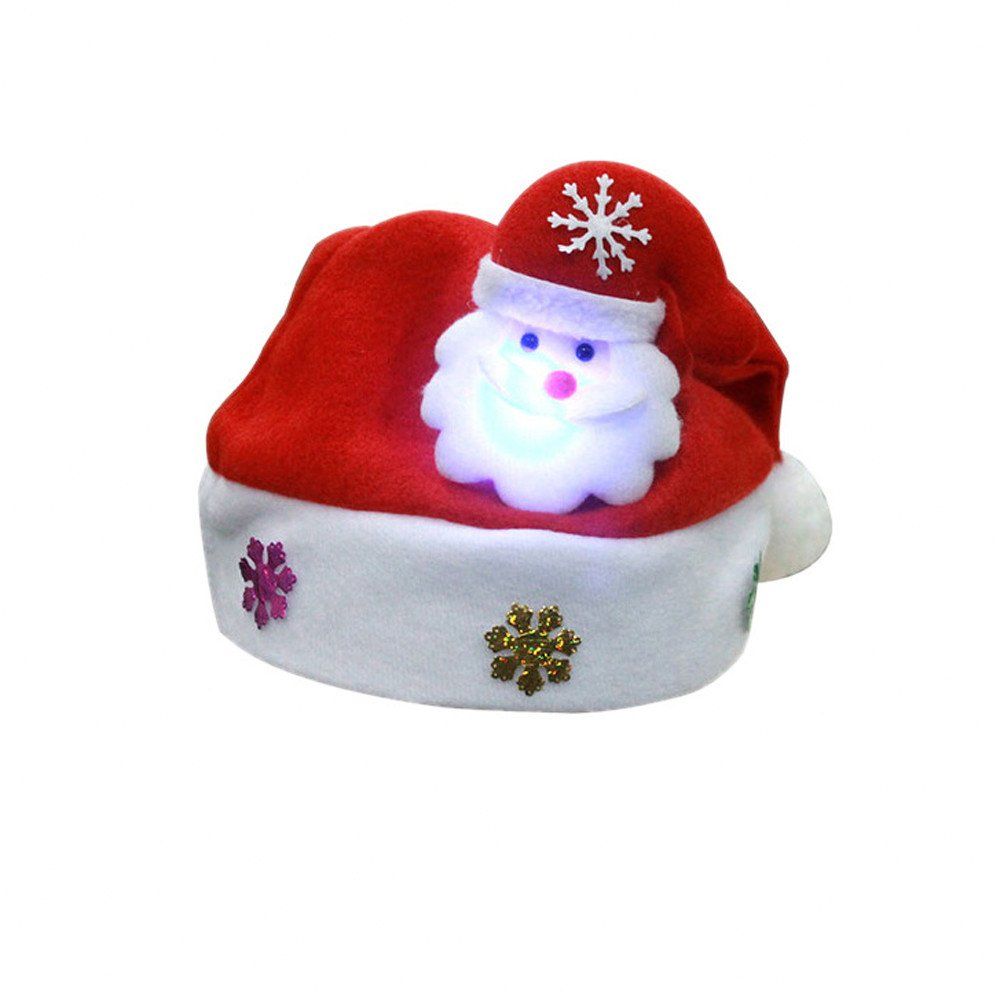 purple and white santa hat