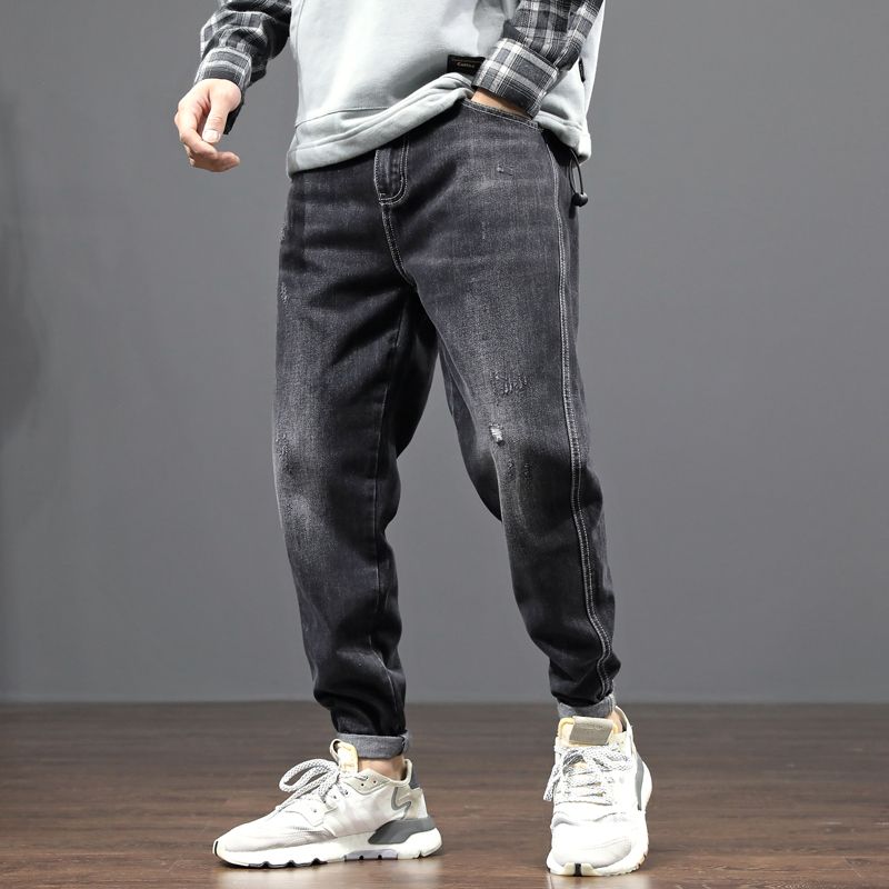 black ripped jeans loose fit