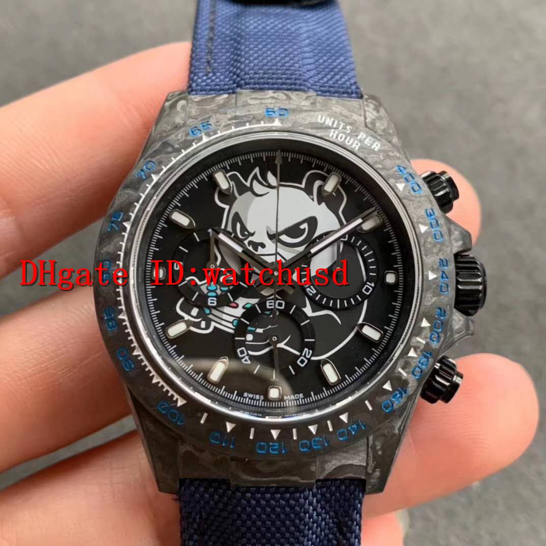 Winkel Voor Horloges Online, WWF 40mm Koolstofvezel Sport Horloge Saffier  Waterdicht Lichtgevend Polshorloge Aerodyne Dual Time Zone 7750  Automatische Chronograaf Solide Zaak Terug Tegen Prijzen Als 416,8 € Stuk  |DHgate