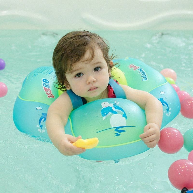 inflatable swim ring baby bath neck float