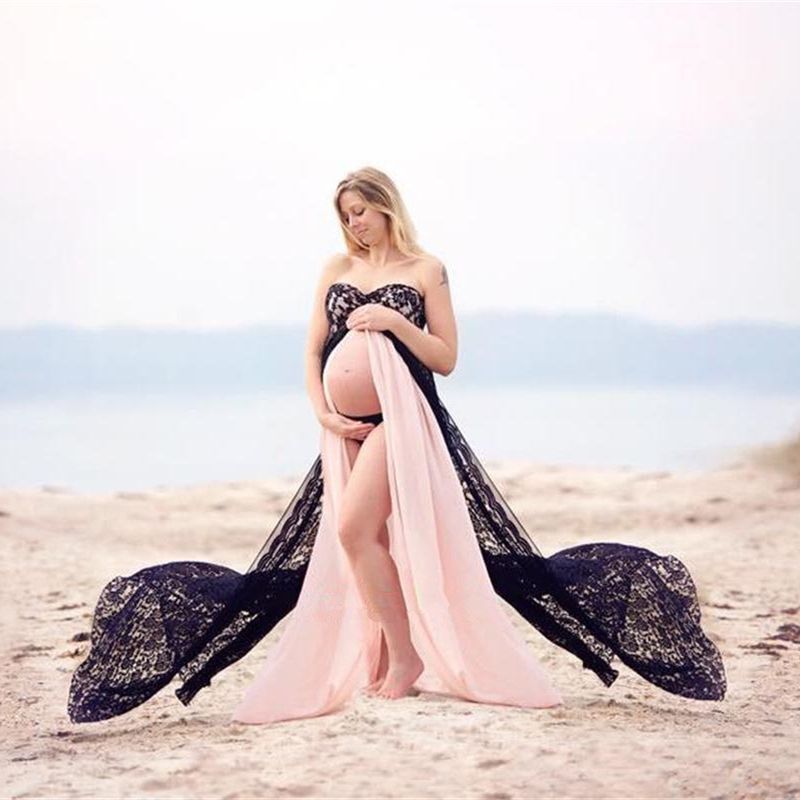 maternity dress split front