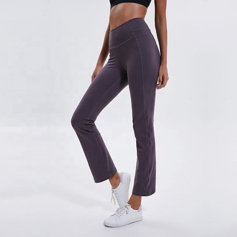 black lulu flare pants