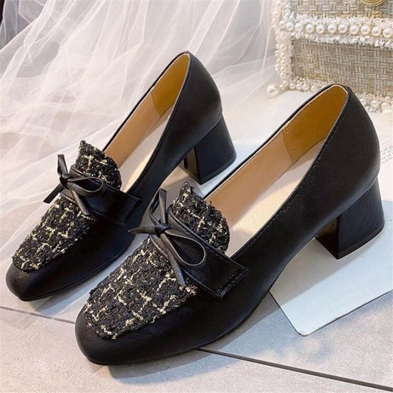 ladies high heeled loafers