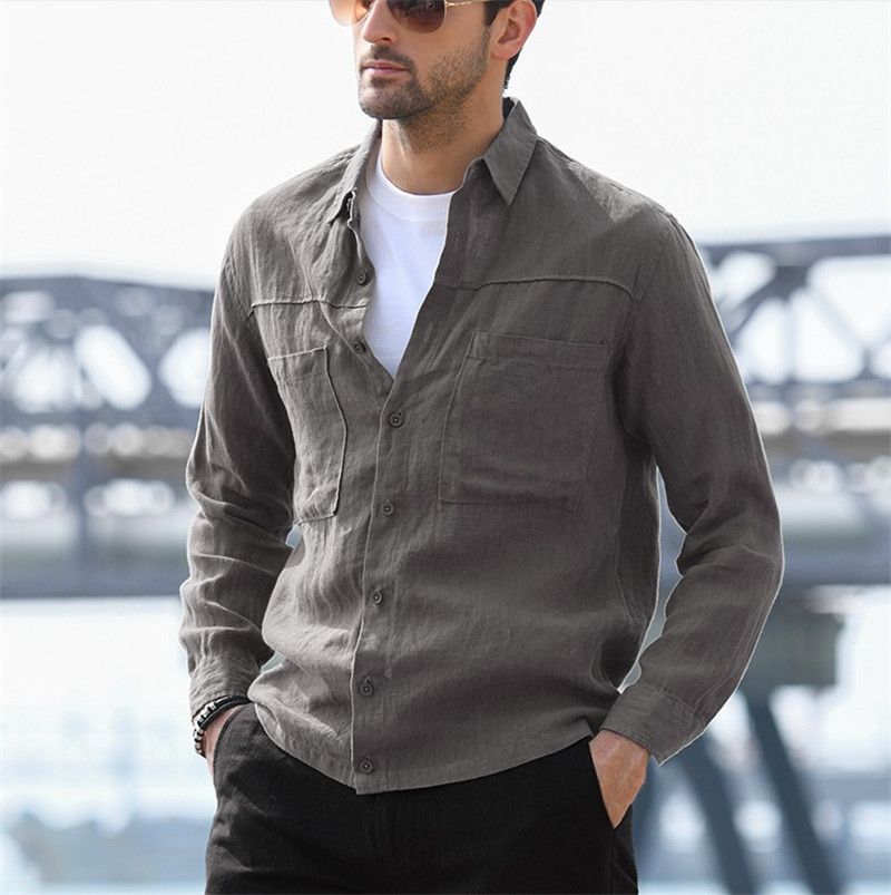 solid color shirts men's