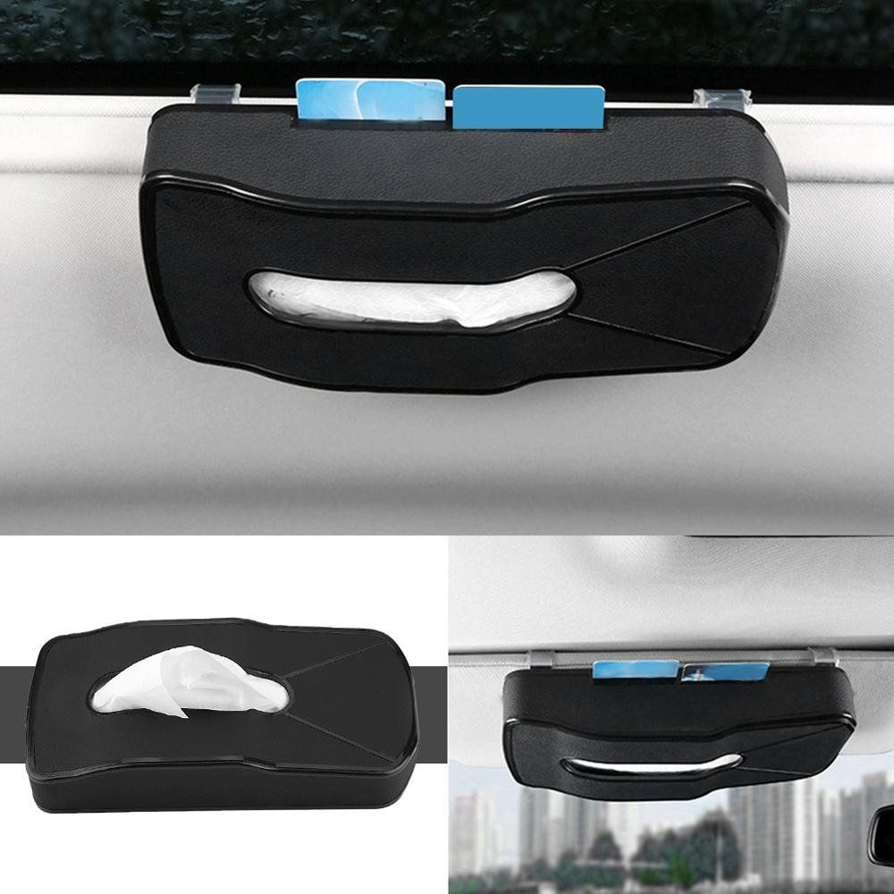 PU Leather Auto Interior Accessories Paper Towel Cover Case for Ladies Girls QINU Car Sun Visor Tissue Box Holder Refill Paper Included Black PU Leather Auto Interior Accessories Paper Towel Cover Case for Ladies Girls QINU Car Sun Visor Tissue Box Holder Refill Paper Included Black