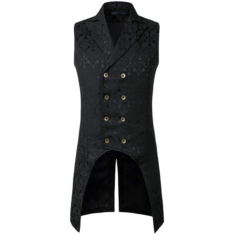 Compra Chalecos Para Hombre Hombre Negro Gótico Steampunk Slim Fit Fit Chaleco  Medieval Jacquard Doble Breasted Chaleco Masculino Etapa PROMPLAY Costume  M3058 Barato | Entrega Rápida Y Calidad | Es.Dhgate