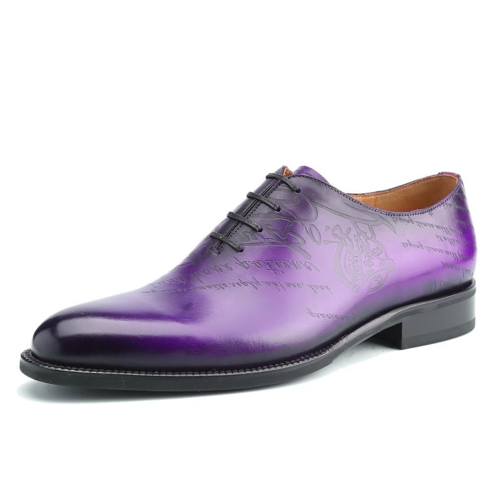 oxford pattern black shoes