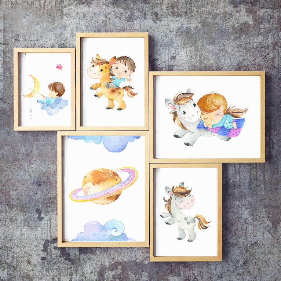 https m tr dhgate com product wall art canvas painting boy girl mini horse 563269903 html