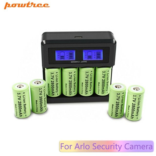 Consumer Electronics Powtree 8 X 2800mah 16340 Cr123a Rechargeable Battery Lcd Charger For Arlo Security Camera 2cr5 Battery A123 Battery From Battery 888 45 05 Dhgate Com