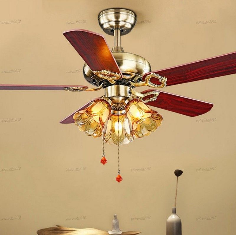 2020 American Vintage Ceiling Fan Kitchen Fixture Fans With Lights