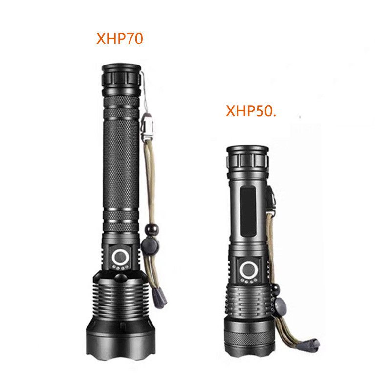 Lot Most Powerful Xhp70.2 Led Flashlight Xhp50 Rechargeable Usb Zoomable Torch 