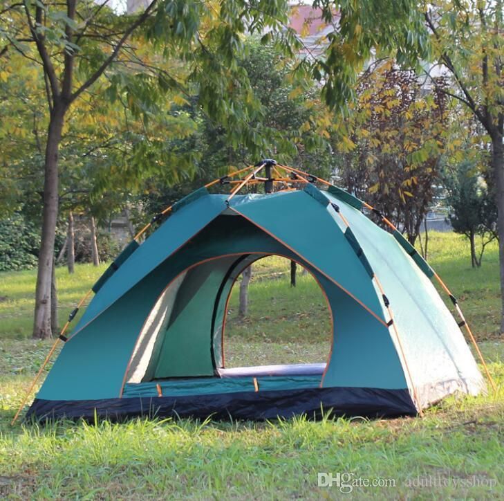 3-4 People Auto Instant Tent Waterproof Camping Hiking Family Shelter   UK