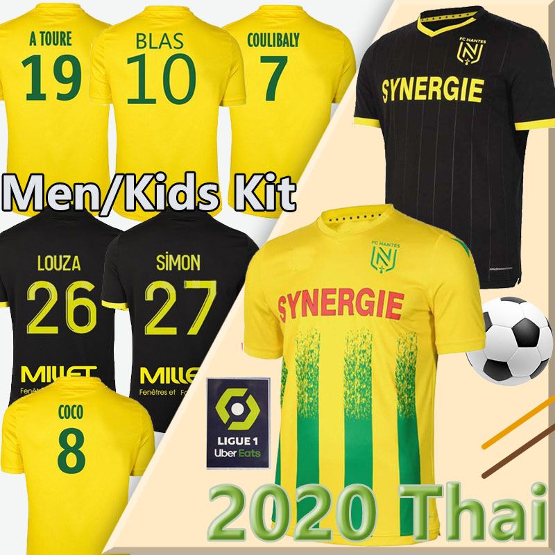 2020 20 21 Maillots Nantes FC Soccer Jersey Maillot De Foot Kits 2020 2021 SIMON LOUZA A TOURE ...