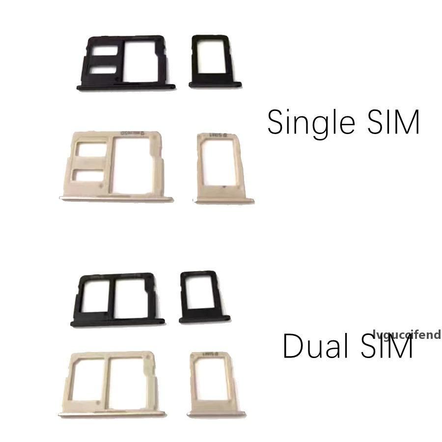 100% New Double Single Sim Micro SD Memory Card Tray Holder Slot For Samsung Galaxy J5 Prime J7 ...