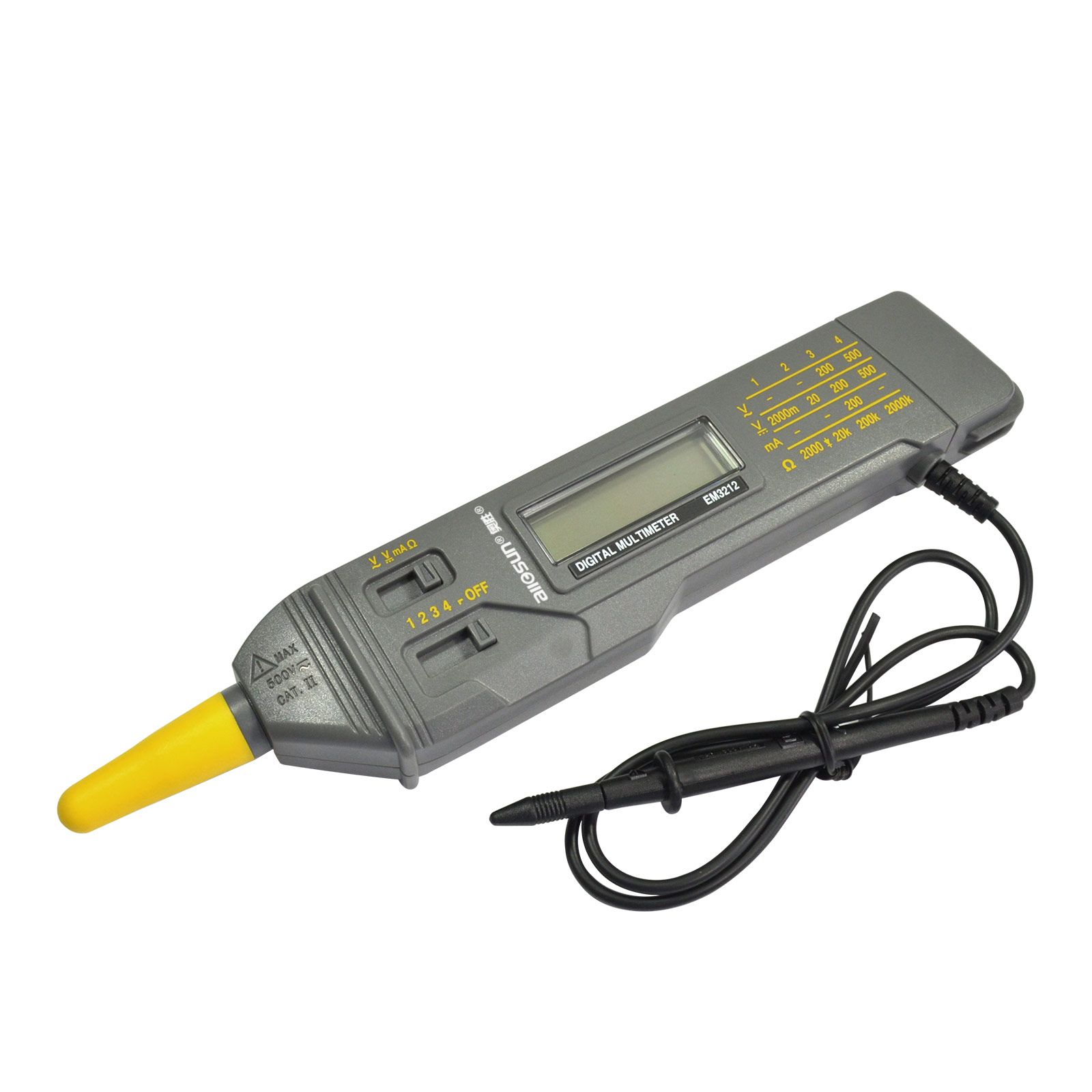 Ffzhushengmy Digital Portable Pen-Type Multimeter LCD Display Auto-Range Pocket Size Volt Amp Ohm Test CATII Meter EM3212 Tester Tool Portable Ffzhushengmy Digital Portable Pen-Type Multimeter LCD Display Auto-Range Pocket Size Volt Amp Ohm Test CATII Meter EM3212 Tester Tool Portable