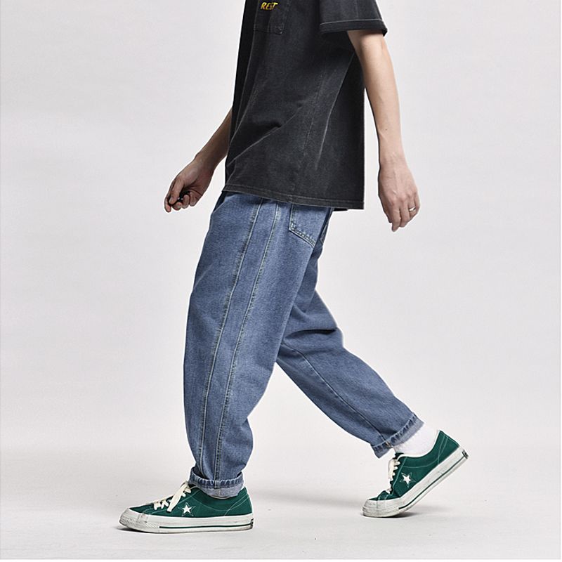 mens baggy tapered jeans