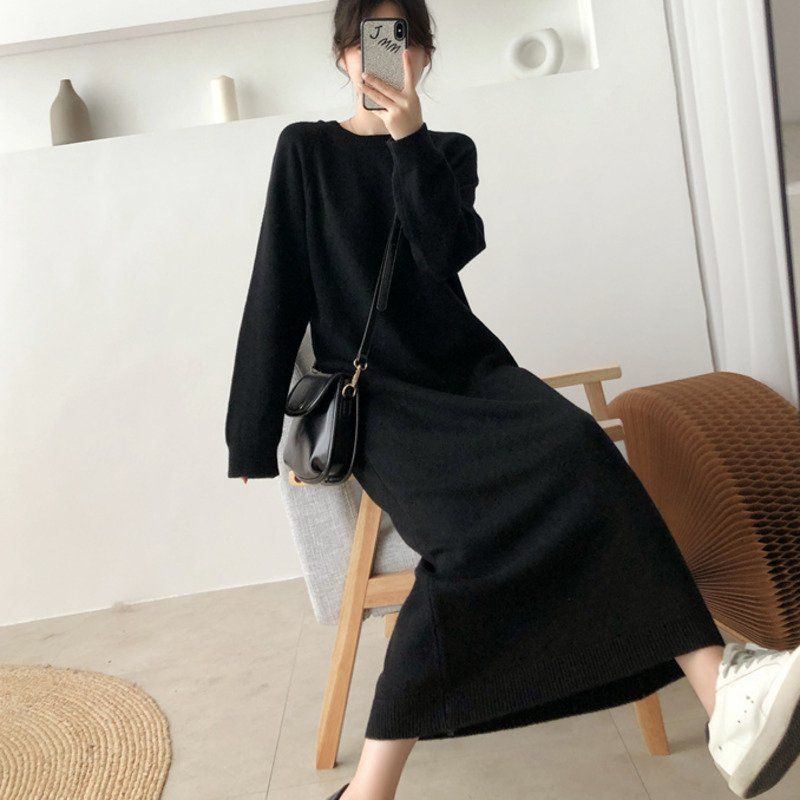 long winter jumper dress