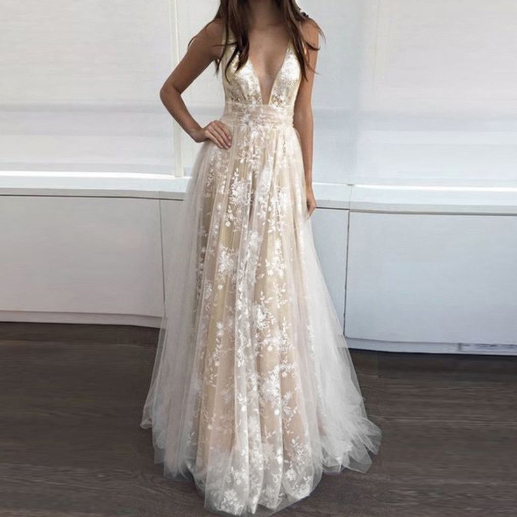 white elegant lace dress